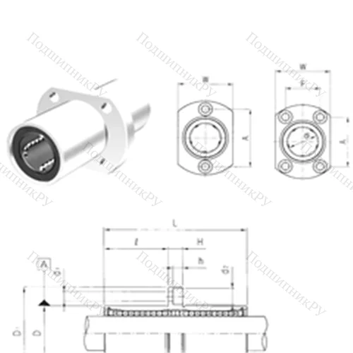 Подшипник шариковый линейный LMHM 10UU от производителя  Samick