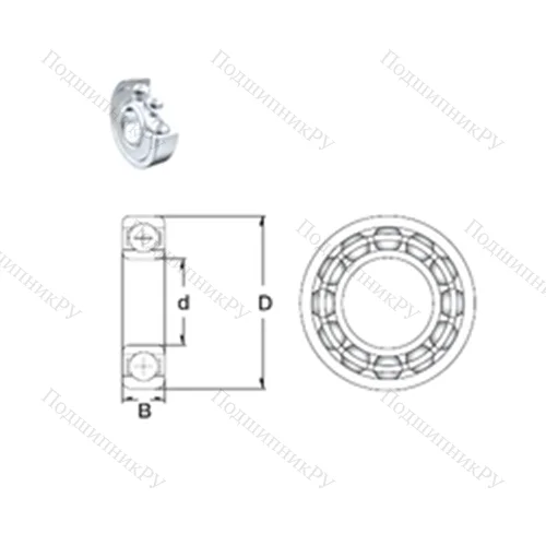 Подшипник шариковый радиальный 61905-2Z от производителя  ZEN