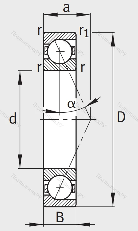 Сверхточный подшипник B 7012 ETP 4SUL