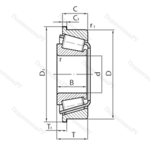 Подшипник роликовый радиально-упорный BT 1B 332991 A/QCL 7CVC 027 от производителя  SKF