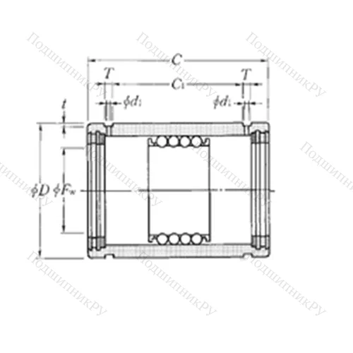 Подшипник шариковый линейный KD 122332LL от производителя  NTN