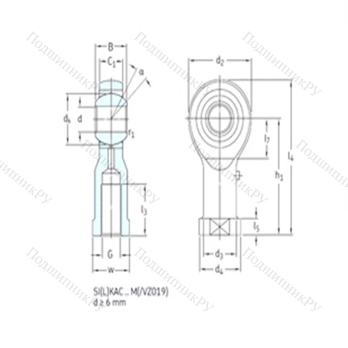 Подшипник скольжения сферический SILKAC 22M