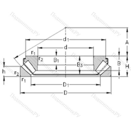 Подшипник роликовый упорно-радиальный 29414-EJ
