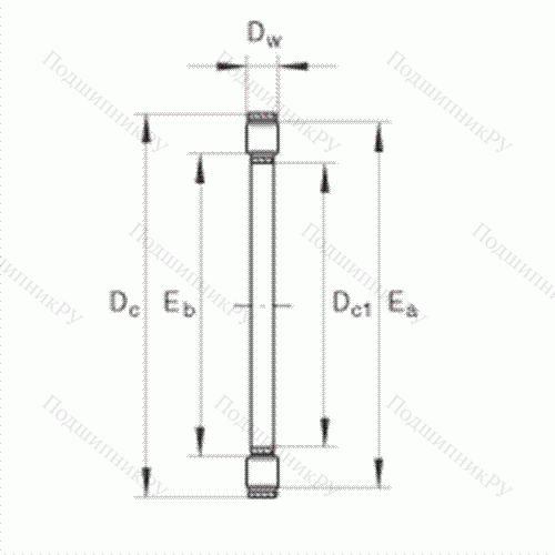 Подшипник роликовый упорный K 81106-TV от производителя  INA Подшипник роликовый упорный K 81106-TV от производителя  INA