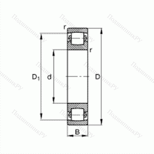 Подшипник роликовый однорядный сферический 20204-TVP от производителя  FAG Подшипник роликовый однорядный сферический 20204-TVP от производителя  FAG