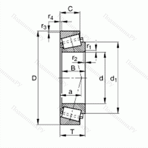 Подшипник роликовый конический 30208-A от производителя  FAG Подшипник роликовый конический 30208-A от производителя  FAG