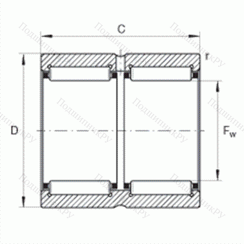 Подшипник роликовый игольчатый RNA 6918-ZW